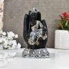 Handcrafted Sitting Buddha on Palm Decorative Showpiece Figurine