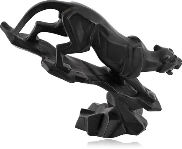Handcrafted Black Panther Decorative Diamond Design Showpiece - Image 2