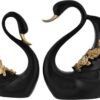 Elegant Swan Pair Sculpture for Home Decor - Image 2