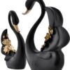 Elegant Swan Pair Sculpture for Home Decor - Image 4