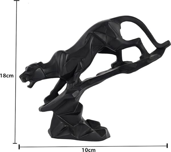 Handcrafted Black Panther Decorative Diamond Design Showpiece - Image 4