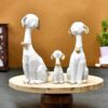 Elegant Dog Family Sculpture