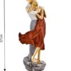 Romantic Valentine Couple Statue Figurine – Elegant Red Love Showpiece for Home & Living Room Décor-RED - Image 3