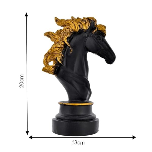 Horse Face Antique Finish Sculpture Art Decor for Home Decor Showpiece Figurine - Image 2