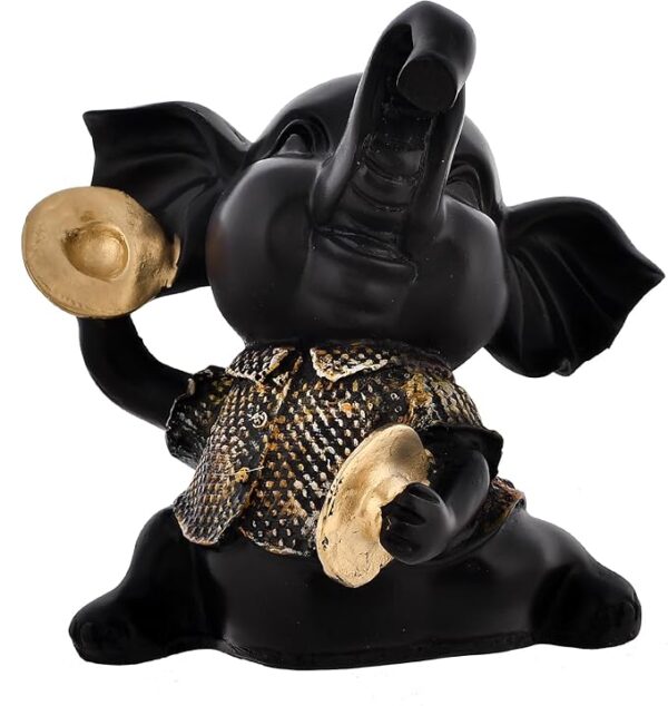 Elephant Playing Musical Instrument Multicolor showpiece for Home Decor Living Room - Image 4