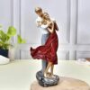 Romantic Valentine Couple Statue Figurine – Elegant Red Love Showpiece for Home & Living Room Décor-RED