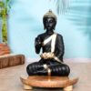 Blessing Black Buddha Diya Statue