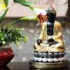 Black Golden Beautiful Lord Buddha On Lotus Showpiece