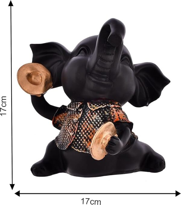 Elephant Playing Musical Instrument Multicolor showpiece for Home Decor Living Room - Image 3