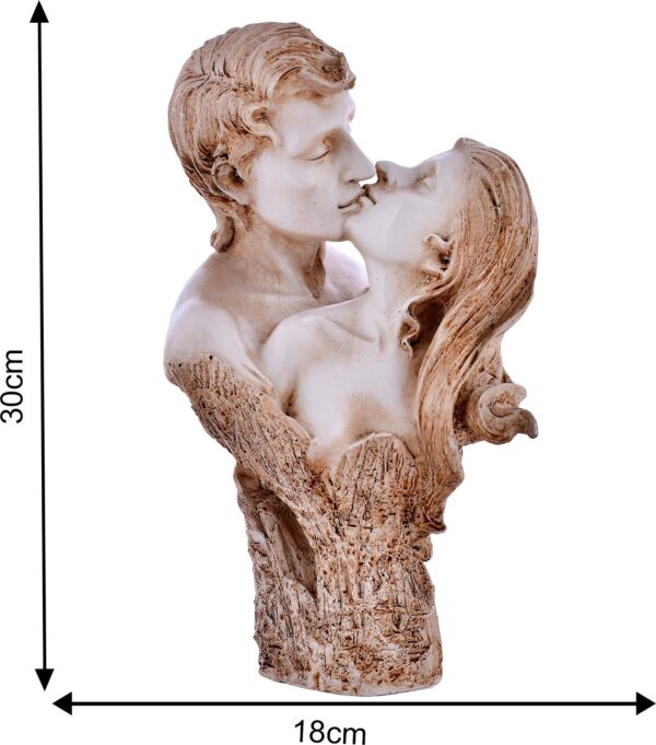 Romantic Love Couple Statue - Elegant Valentine’s Day Figurine Showpiece for Home Décor and Gift - Image 3