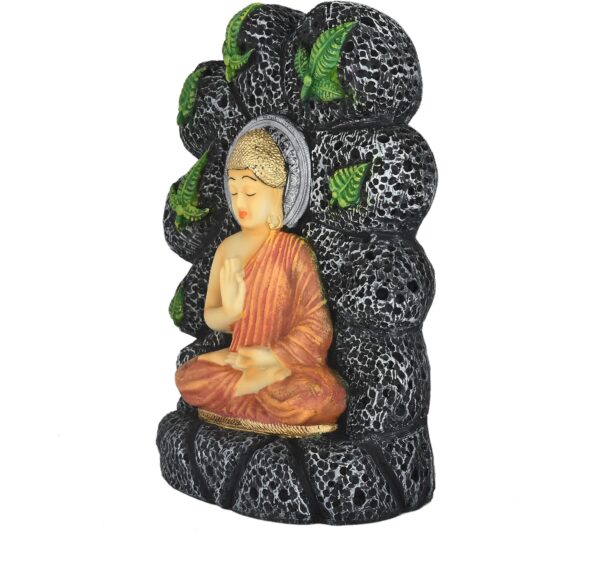 Blessing Buddha Statue - 30 cm Polyresin Figurine, Multicolor Decorative Idol for Home Decor, Living Room & Gift Showpiece - Image 3