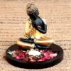 Thai Buddha with Wooden Base and Tealight Holder Showpiece Figurine