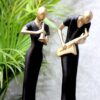 Elegant Lady Musician Playing Saxophone & Clarinet - Image 4