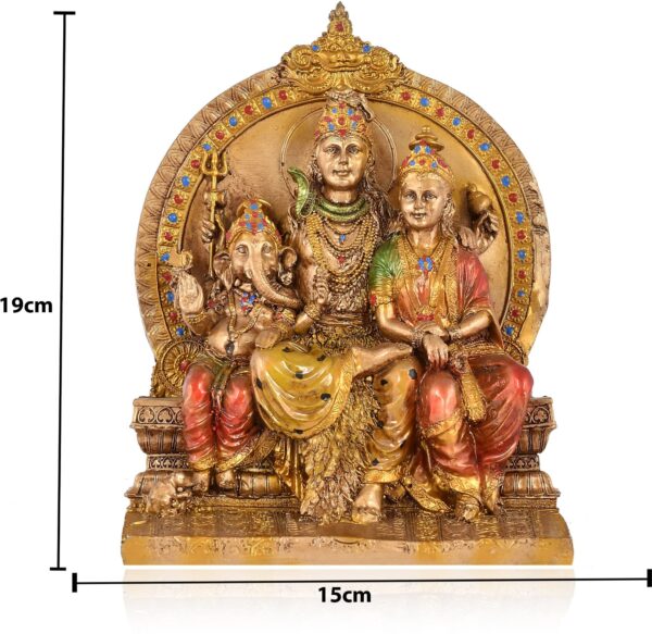 Handcrafted Shiva Pariwar Decorative Figurine - Home Temple Showpiece for Spiritual Home Decor - Image 2