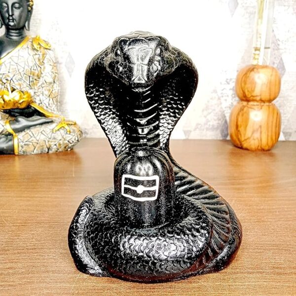 Handcrafted Snake Shiva Backflow Incense Holder with 10 Cones - Spiritual Smoke Figurine for Meditation & Home Décor - Image 3