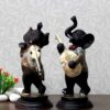 Handcrafted Set of 2 Dancing Ganesha with Musical Instrument