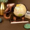 Rajasthani Elephant Globe Home Decor Handicraft | Unique Living Room & Bedroom Showpiece | Handcrafted Gift for Housewarming & Special Occasions