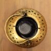 Handcrafted Antique Gold Metal Lota Candle Holder – Elegant Lantern & Candle Stand for Home Decor, Gifting & Accent Lighting (14 x 14 x 14 cm) - Image 2