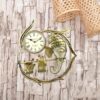 Ganesh Golden Metal Iron Wall Clock - Elegant Home & Office Decor for Living Room, Bedroom, Dining Hall, Cafes & Hotels